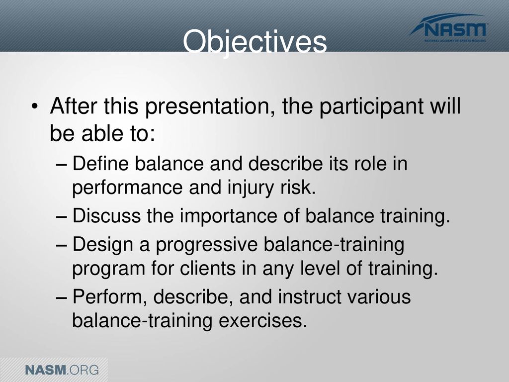 Nasm balance progression new arrivals